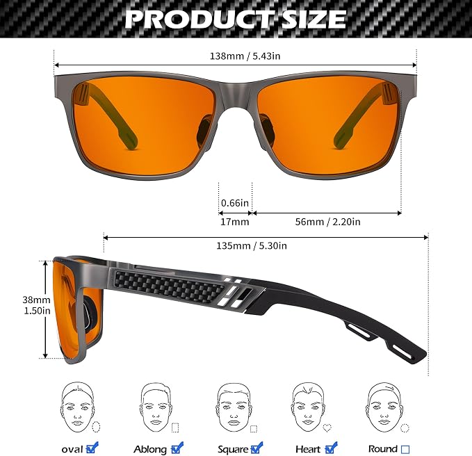 ANYLUV Blue Light Blocking Glasses Men Computer Gaming Glasses Lightweight - Image 6