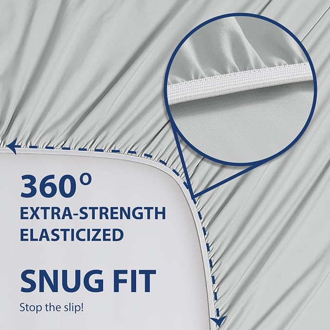 Cathay Home Full Fitted Sheet - Image 4