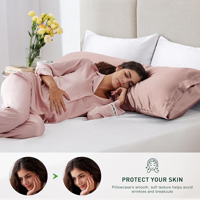 Love's cabin Satin Body Pillowcase 20x54, Cooling Pillow Cover - Image 3
