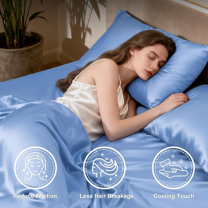 Love's cabin Full Size Satin Sheet Sets - Image 3