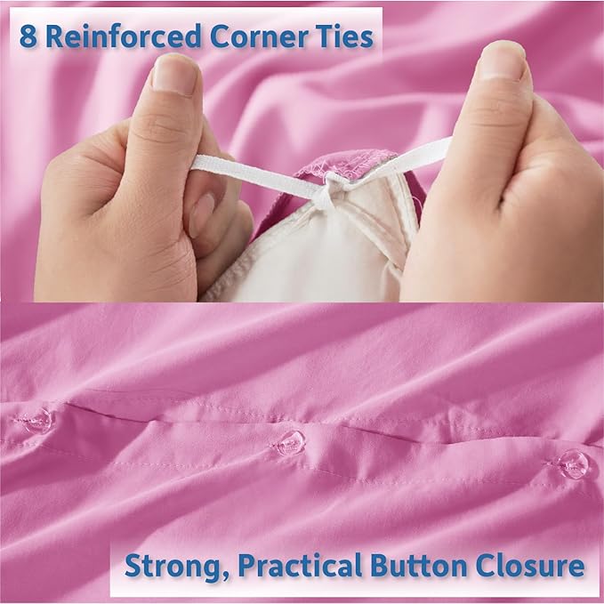 Nestl Light Pink Duvet Cover Full Size - Image 4