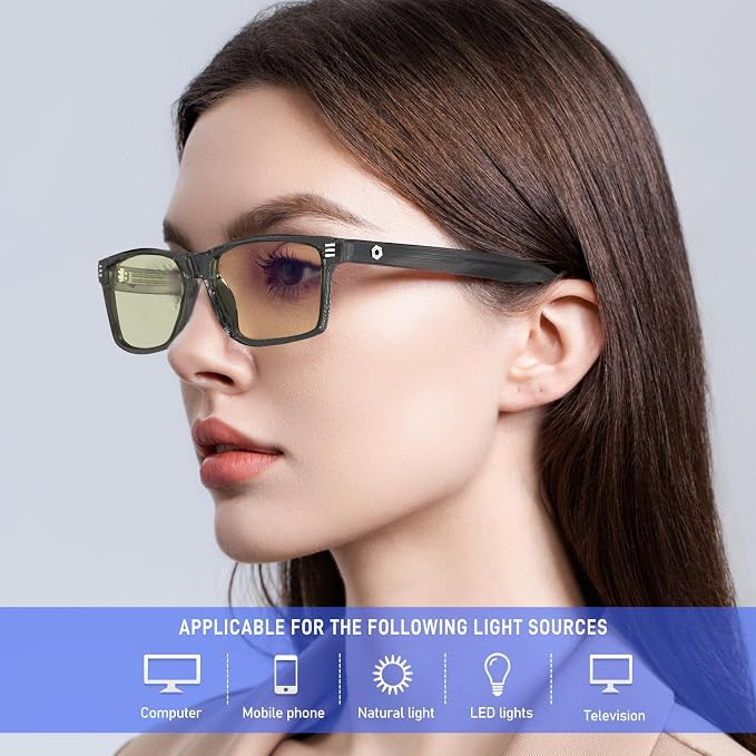 ANYLUV Blue Light Glasses Men Woman, Eye Strain Relief Eye Protection - Image 2