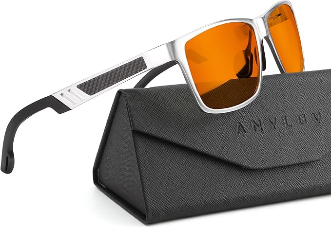 ANYLUV Blue Light Blocking Glasses Men Computer Gaming Glasses Lightweight by ANYLUV