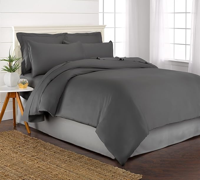 Queen Duvet Cover by Pure Bamboo, 3 Piece Set, Genuine 100% Organic Viscose by PureBamboo