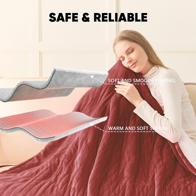 greenoak Heated Blanket Electric Full 72"X84", Heating Blanket - Image 7