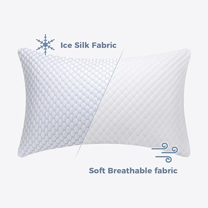 OSBED Adjustable Cooling Shredded Memory Foam Pillows King Size Set of 4 - Image 7