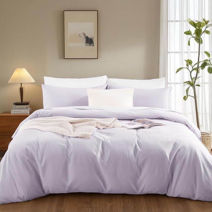 NEXHOME PRO Queen Duvet Cover Set, 100% Washed Cotton - Image 2