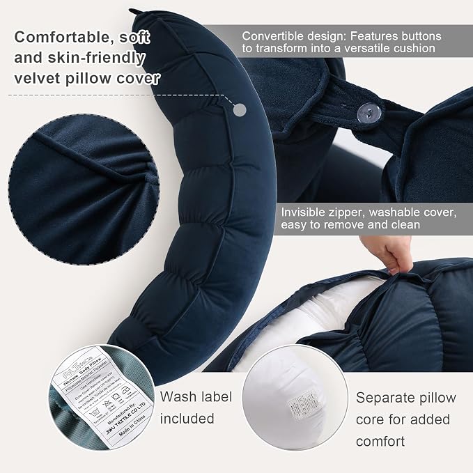Peallow – Long Round Body Pillow - Image 4