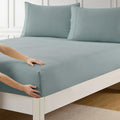 Queen Fitted Sheet Only with Full Elastic & Built in Corner Sheet Straps to by SweetHomeCollection