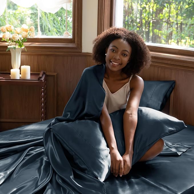 CozyLux Satin Sheets King Size Sheet Set - Image 5