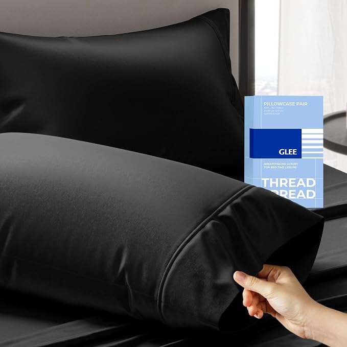Thread Spread 100% Cotton Pillow Cases Queen Size Set of 2 by THREADSPREAD