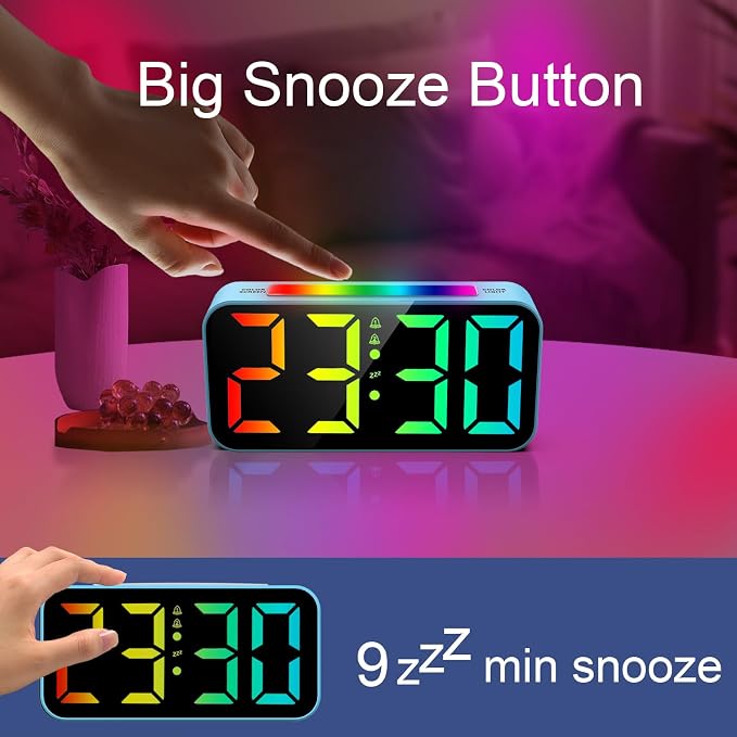 Topski Loud Alarm Clocks for Bedrooms Heavy Sleepers, Digital Clock - Image 5