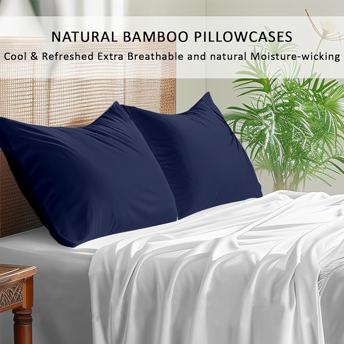 Kamas Oversized Bamboo Pillowcase Set of 2 | 100% Naturally Grown | Ultra Soft - Image 2