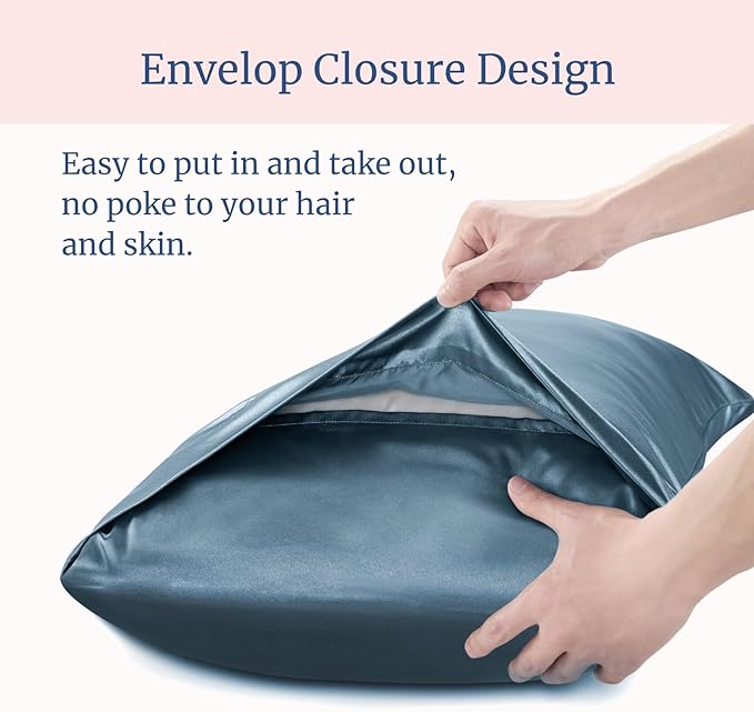 BEDELITE Satin Pillowcase for Hair and Skin, Super Soft and Cooling Similar to - Image 6