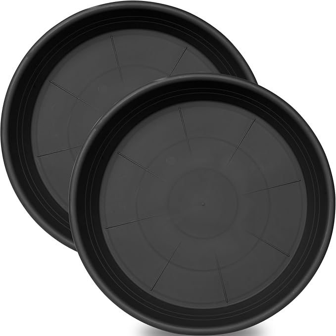 2 Pack of 22 inch Extra Large Plant Saucer, Extra-Deep 3.4" Plant Tray by Unknown