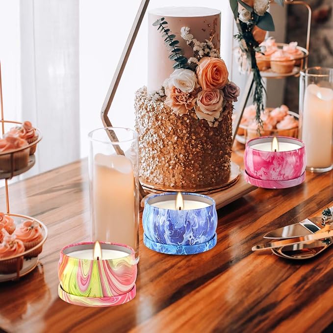 YOROXRG Scented Candles Gifts Set 24 Pack Soy Wax Travel Tin Jar Candles - Image 6