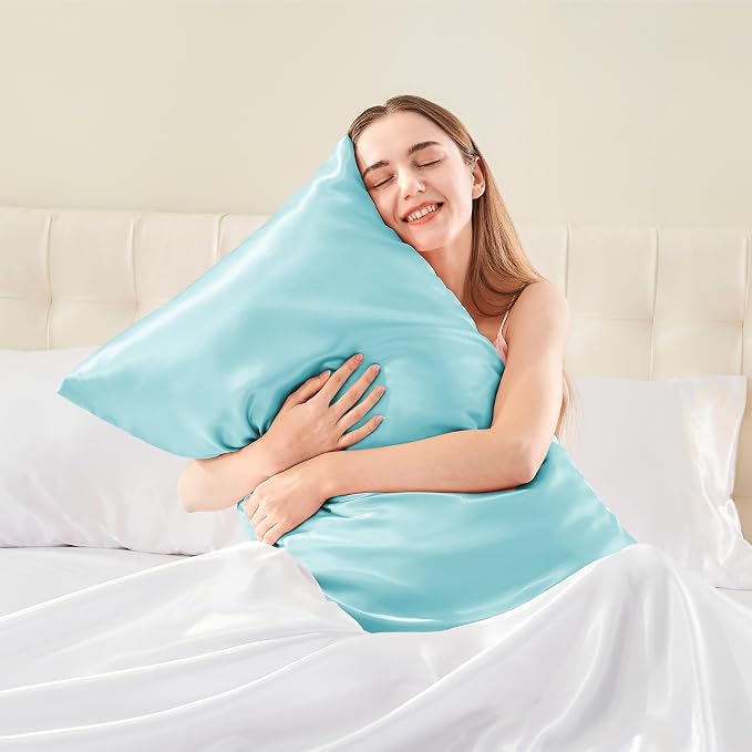 BEDELITE Satin Body Pillow Cover, Super Soft and Cooling Body Pillow Pillowcase - Image 2