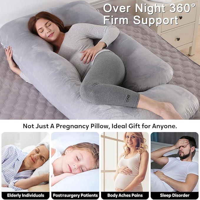 U-Shaped Full Body Pillow for Adults, Maternity Pregnancy Pillow - Image 6