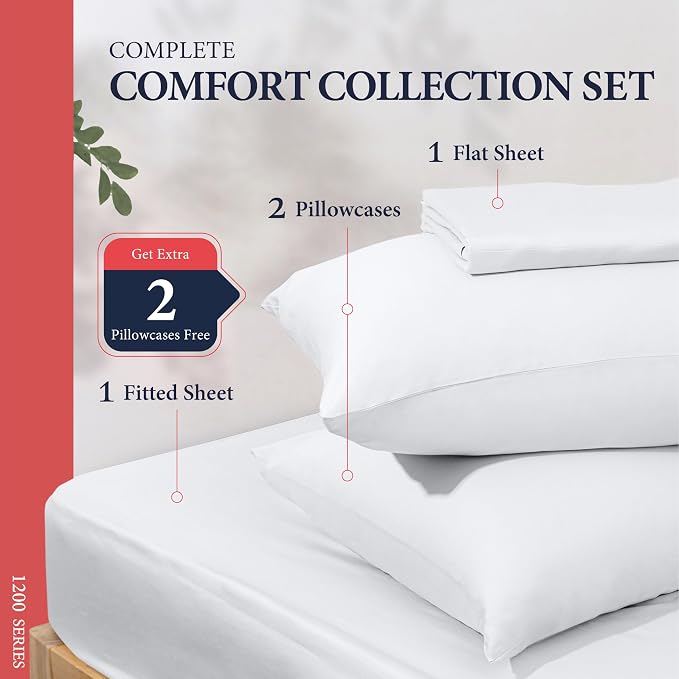 100% Egyptian Cotton Sheets California King Size - Image 3