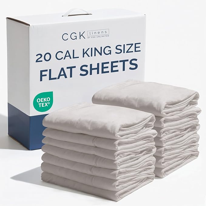 Cal King Size Flat Sheets by CGKUnlimited