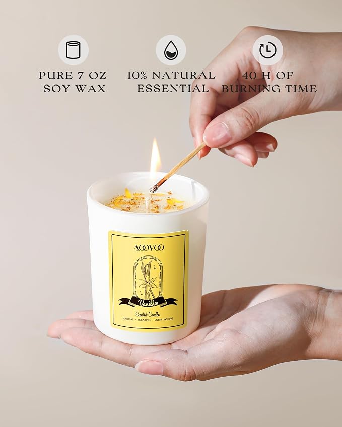 AOOVOO Vanilla Scented Candles for Women - Image 4