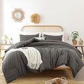 ROSGONIA Charcoal Grey Twin/Twin XL Comforter Set by ROSGONIA