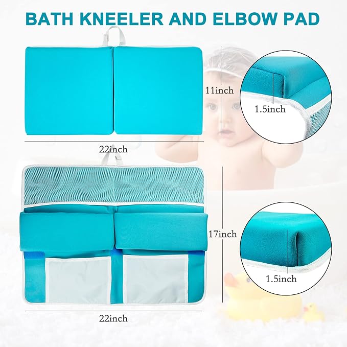 Baby Bath Kneeler and Elbow Rest Pad Set, Bathtub Kneeling Pad, Baby Accessories - Image 3