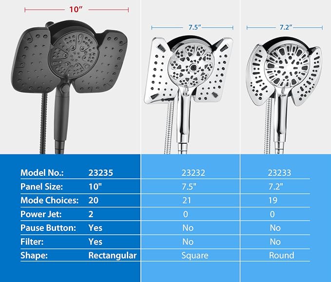 INAVAMZ Black Shower Heads - Image 7