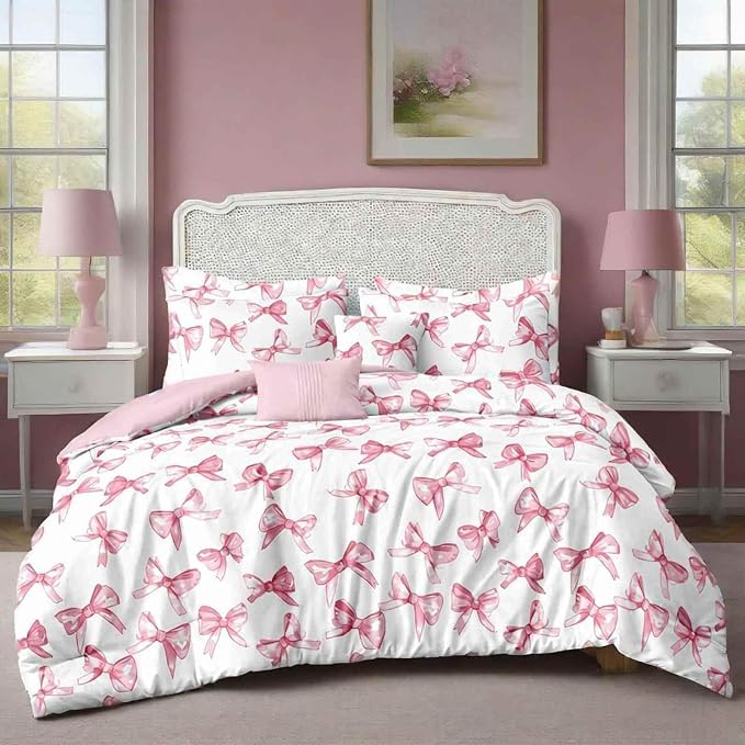 Nanko Queen Size Comforter Set, Modern Romantic Bedroom Decor Bedding Sets in a by NANKO