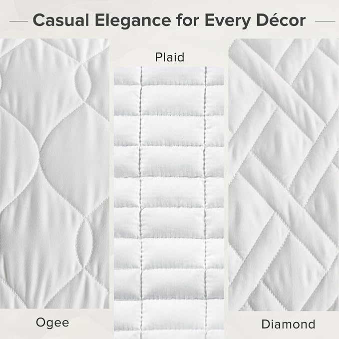 Comfort Spaces Twin Quilt Set Modern Reversible Ogee Coverlet Twin Bedding Set - Image 5