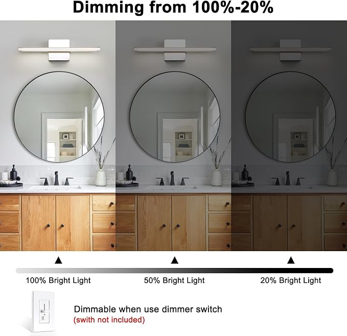 Modern Bathroom Vanity Light 15.7 inch 12W Dimmable 5CCT Led Bath Lights - Image 7