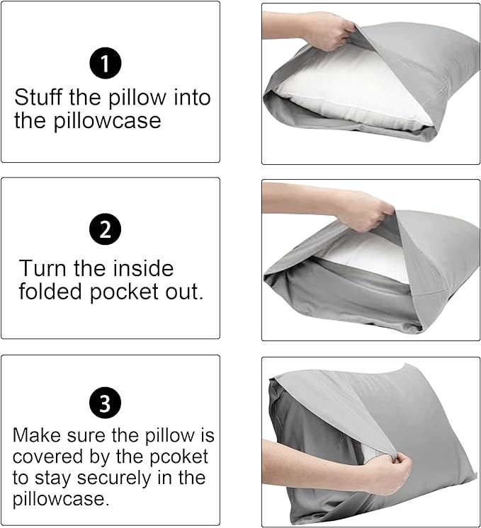 FLXXIE 2 Pack Microfiber Queen Pillow Cases, 1800 Super Soft Pillowcases - Image 6