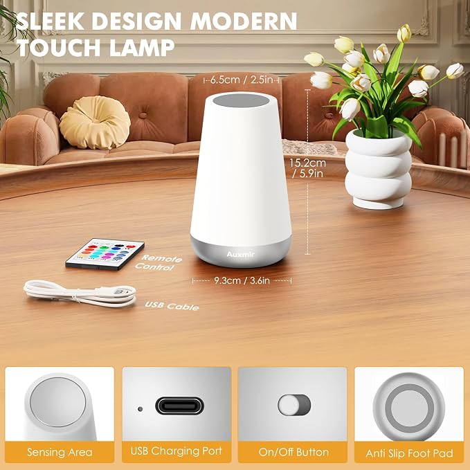 Auxmir Night Light for Kids Baby, 2500mAh13 RGB Colors & 5 Brightness, Portable - Image 8