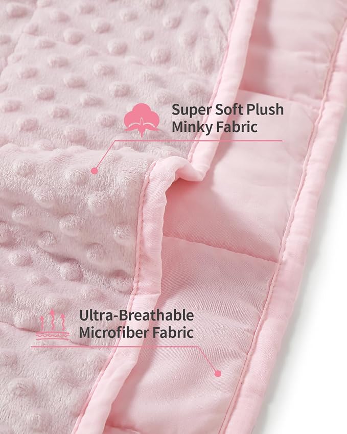 Mr. Sandman Weighted Blanket for Adults, Minky Dots Heavy Blanket for Woman - Image 3