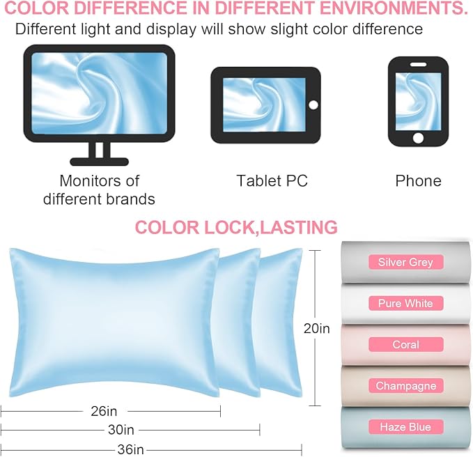 Silk Pillow Cases Standard Size - Image 7