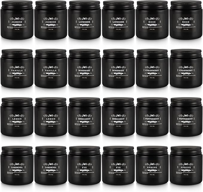 24PCs Black Scented Candles - Image 2