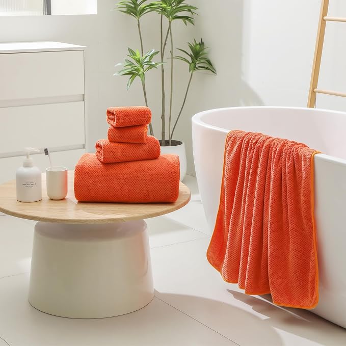 YTYC 29x59 Inch Bath Towels Set of 6 Large, Super Soft Lint Free Lightweight - Image 2