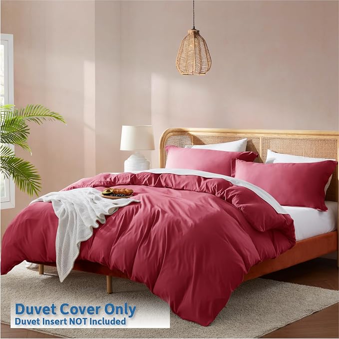 Nestl Burgundy Red Duvet Cover Full Size - Image 2