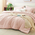 CozyLux King Size Comforter Set Blush Pink, 7 Pieces Bed in a Bag King by CozyLux