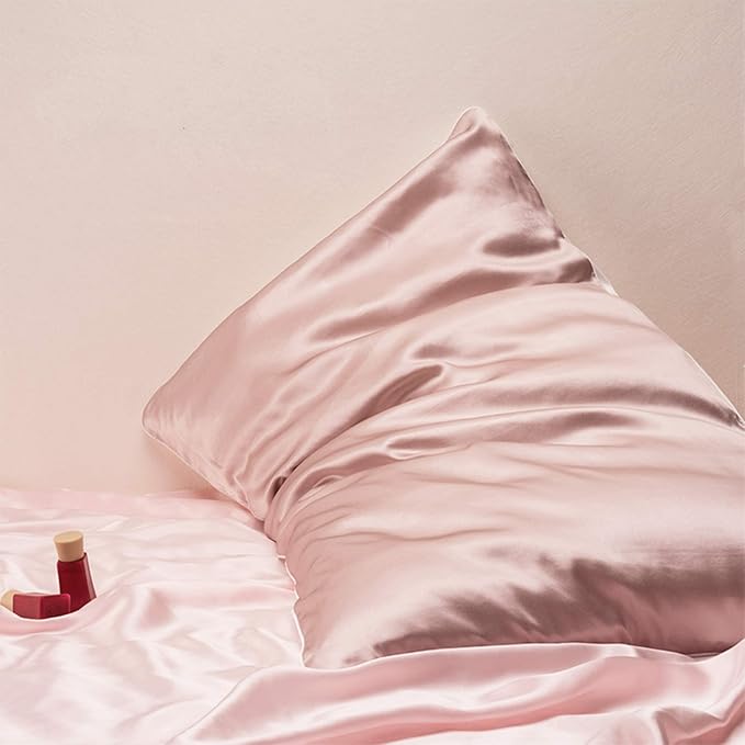 Oeko-TEX Certified Pink Silk Pillowcase - Image 3