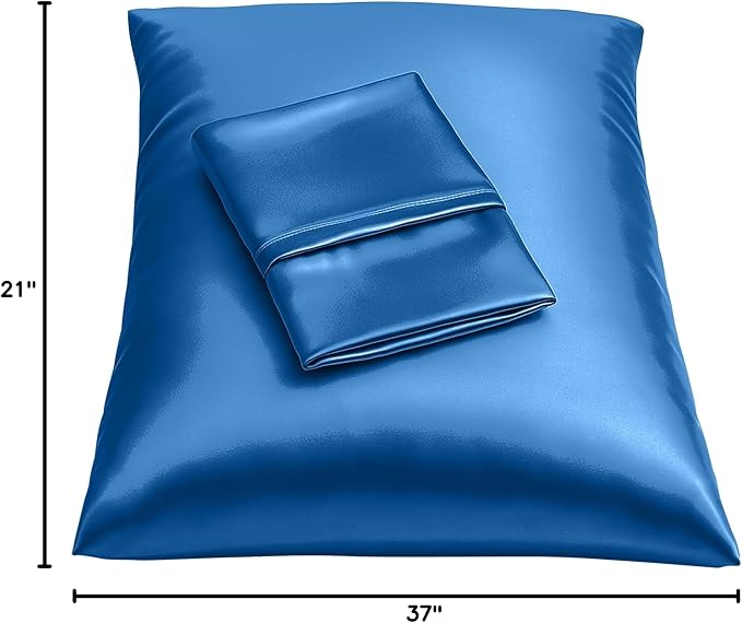 BLISSFORD Royal Blue Satin Pillowcase - Image 10
