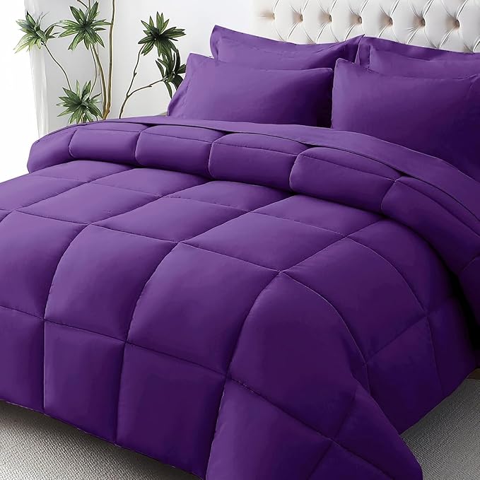 JOLLYVOGUE Twin Comforter Set, Ultra-Soft Bed in a Bag Twin Size 5 Pieces by JOLLYVOGUE