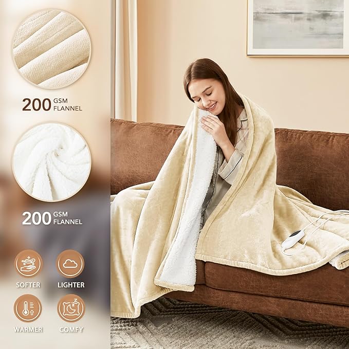 Homemate Electric Heated Blanket Queen Size - Image 2