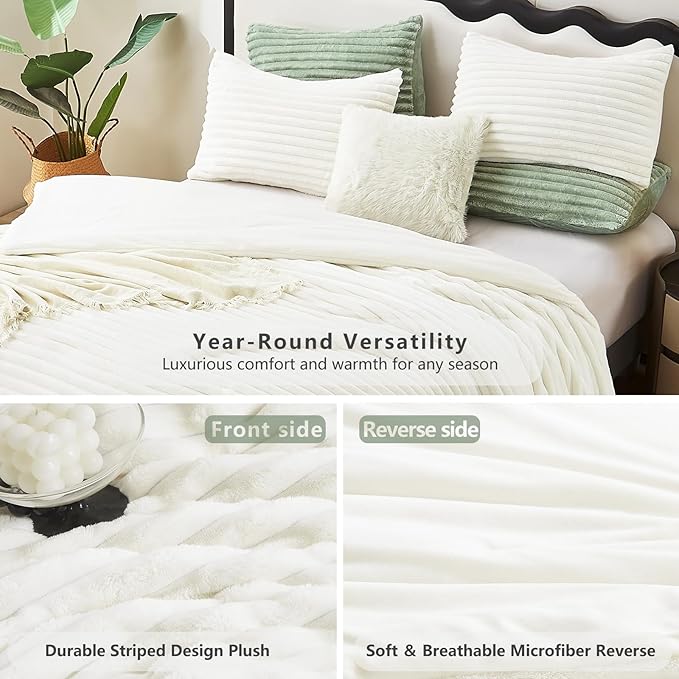 CozyLux Fluffy King Size Comforter Set - Image 4