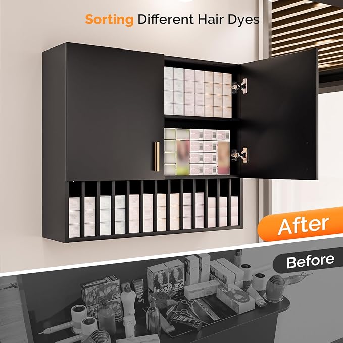 OmySalon Hair Color Organizer Rack, Salon Hair Color Tube Storage Cabinet - Image 5