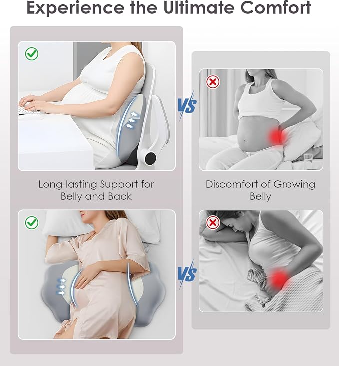 Memory Foam Pregnancy Pillows for Sleeping, Side Sleeper Maternity Pillow - Image 3