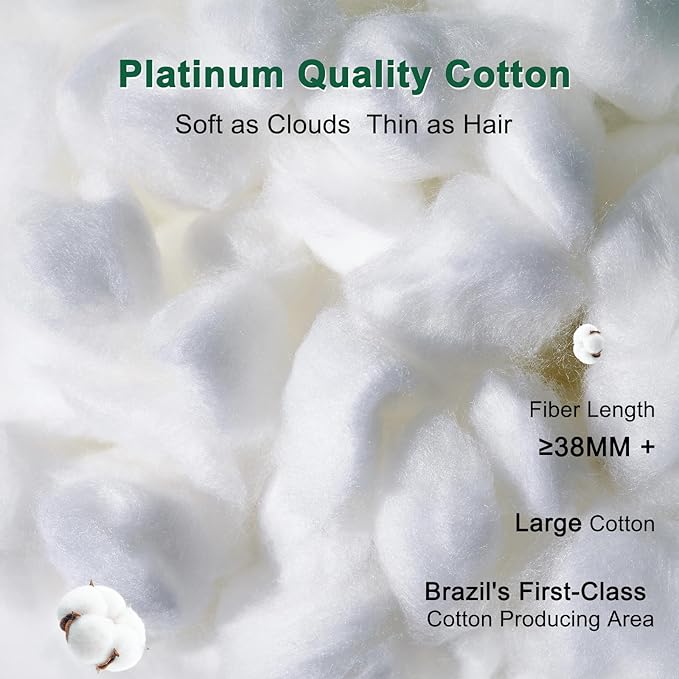 YOUR MOON Fluffy Support Bed Pillow Standard Size Set of 2, Super Soft Premium - Image 4