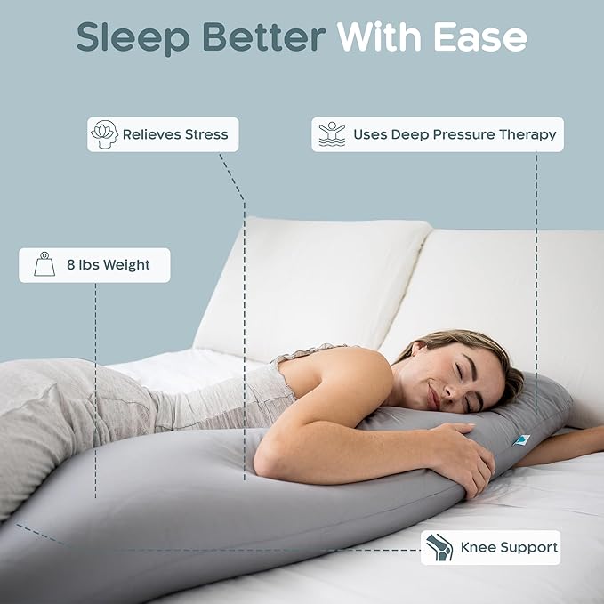 SleepCloud Weighted Body Pillow 8lbs - Image 2