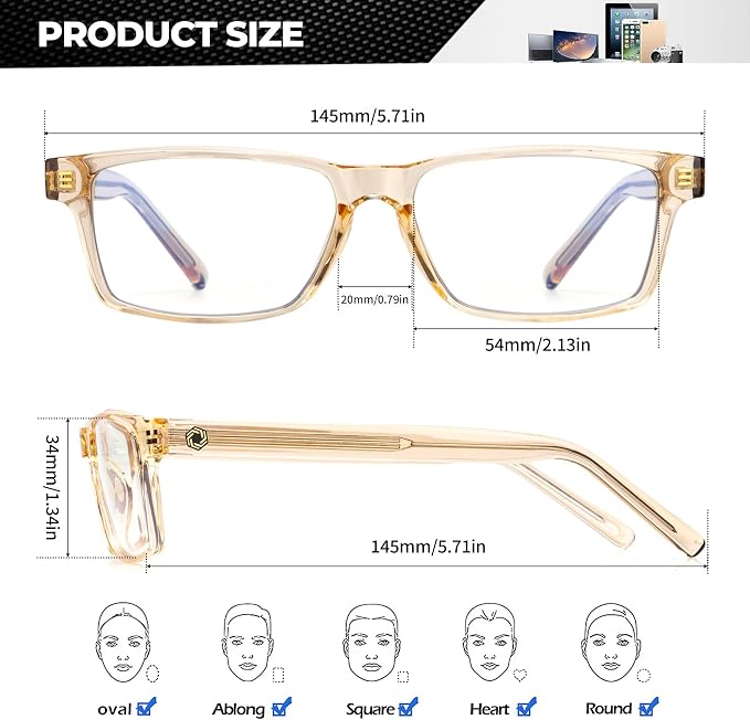 ANYLUV Blue Light Glasses Men Woman, Eye Strain Relief Eye Protection - Image 4