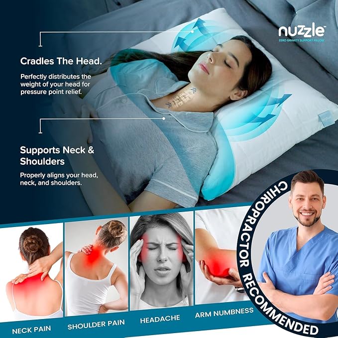 Nuzzle King Size Pillows Set of 4 Cooling Adjustable Pillows - Image 3